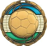 Quick Ship Soccer Medal - Award Medals - Free Engraving & Free Neck Ribbon