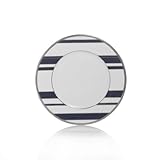 Mikasa Color Studio Blue-Platinum Stripes Set of 4 Accent Plates