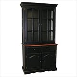 IMAGE OF Sunset Selections Lighted Hutch and Buffet Set Finish: Nutmeg / Rich Honey Light Oak
