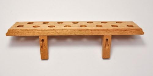 Wall Mount Bottle Stopper Display Shelf Handmade in Walnut or Oak (Oak, Natural Oak)