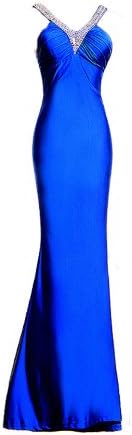Elegant Beading Slim Evening Dress for Women LC2085 Blue US 0-2