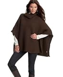 888 Poncho with Cable Knit Border
