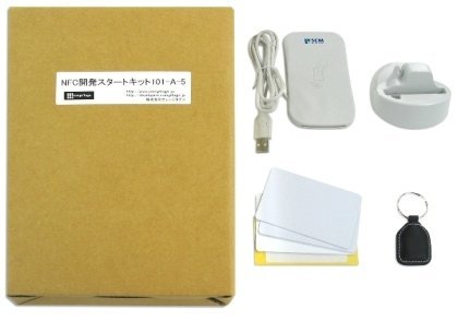 NFC(FeliCa,Mifare)開発スタートキット101-A-5 (非接触ICカード・ICタグ、卓上リーダライタ、日本語取扱説明書付属)