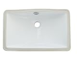 Elements of Design LB18127 Designer Fauceture Courtyard Undermount Bathroom Sink with Overflow, White