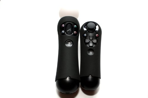 BLACK PS3 Move Controller Silicon Sleeve Protector (2 Pack)