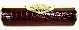 Red Croc Vintage Evening Clutch Bag with Flower