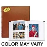 Pioneer - Pioneer Sewn Bonded Leather BookBound Bi-Directional Photo Album, Burgundy Covers, Holds 200 5" x 7" Photos, 2 Per Page.