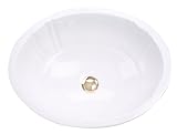 St. Thomas Creations 1030.000.01 Antigua Grande Oval Undermount Lavatory Sink with Overflow, White