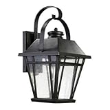 IMAGE OF Quorum 764-9-95 Baxter - One Light Outdoor Wall Lantern, Old World Finish with Clear Seeded Glass