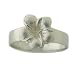 Single Plumeria Flower Hawaiian Jewelry Ring in Sterling Silver
