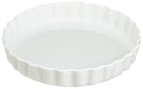 10 Strawberry Street Whittier 10-Inch Tart Dish, White