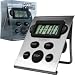 New Trademark Hoffritz Digital Timer& Clock Timer Stainless Steel Clear Sounding Alarm Elegant Style