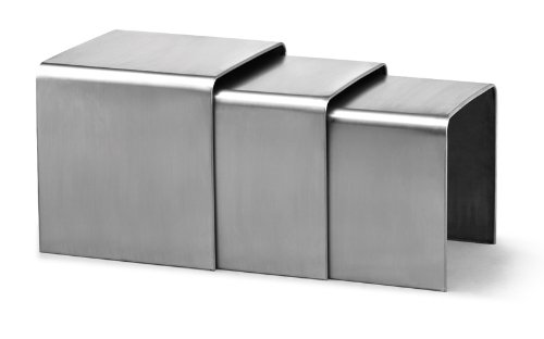 Zuo Aura Nesting Table Stainless Steel Zuo Aura Nesting Table Stainless Steel