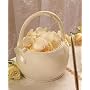 Ivory Flower Girl Basket