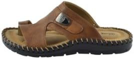 Men's Slides Sandals Outdoor Casual Shoes (MB617) Light Brown 7.5 M US