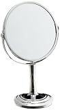 Taymor Chrome Fluted Stem Countertop Vanity Mirror