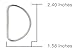 10 - Country Brook DesignTM 2 Inch Nickel Plated Welded Lite D-Ring