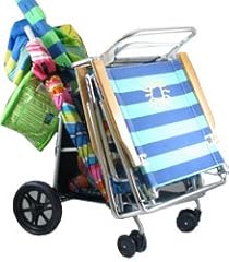 Deluxe Wonder Wheeler Beach Cooler & Beach Chair Cart Deluxe Wonder Wheeler Beach Cooler & Beach Chair Cart