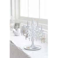 White Metal Chandelier Stand Tree for Jewelry and Accessories / Earring Holder Display