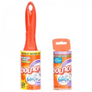 Bounce with Febreze Lint & Freshness Roller~Spring & Renewal, Bonus Now with 60 Sheets
