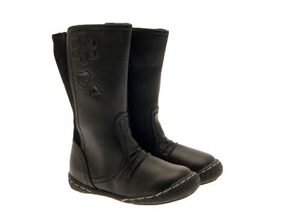 CHILDRENS GIRLS KIDS WINTER CORD KNEE LENGTH BOOTS SHOES BLACK SIZES 4J - 12