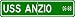 USS ANZIO CG 68 Street Sign - Navy Gift Ship Sailor