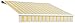 Awntech 10-Feet Galveston Semi-Cassette Left Motor with Remote Retractable Awning, 96-Inch Projection, Yellow/Gray