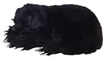 Life-like Curled Up Sleeping Black Schnauzer Puppy Decoration