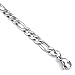 KONOV Mens Stainless Steel Medium Figaro Chain Necklace 16-40