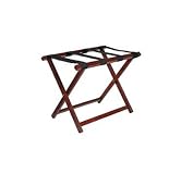 Mahogany Luggage Rack with Black Straps