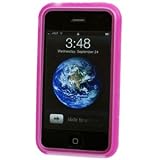 Apple iPhone 3G Silicone Skin Case (Textured Design) (Pink)