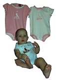 St. Louis Cardinals Baby Girls three pack creeper set