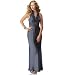 Apparel : Adrianna Papell Silk Ruffled Halter-Neck Gown