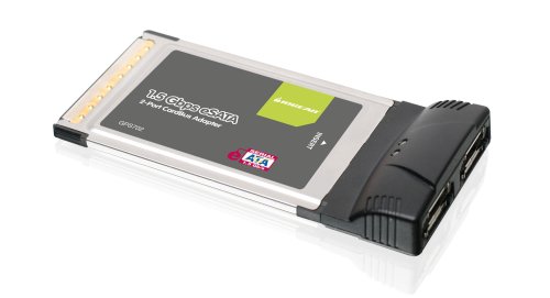 IOGEAR eSATA 1.5 Gbps Dual Port CardBus Card (Tri-language Package) GPS702W6 On Sale