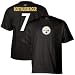 Reebok Pittsburgh Steelers #7 Ben Roethlisberger Black Player T-shirt