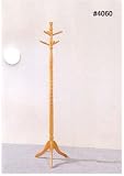 Oak Finish Wood Coat Rack Stand w/Southwest Style