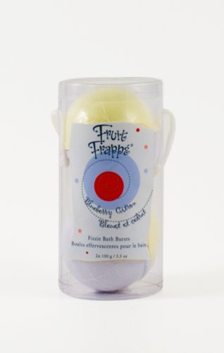Fruit Frappe By Upper Canada Two-tone Fizzie Bath Bursts In Blueberry Citron, 0.5-Ounce... by Fruit Frappe Upper Canada