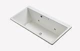 Kohler Bubble Massage Bathtub K-820-GCCP-FD. 67'' L x 31 1/2'' W x 19'' H, Cane Sugar