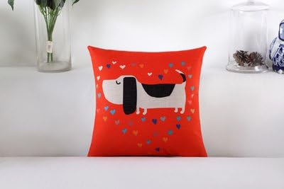 Lipcovers Singel Dog Throw Pillowcase Polyester & Polyester Blend Made, Stanarder 18x18 Inch