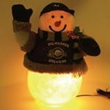 Milwaukee Brewers MLB Fiber Optic Light-Up Snowman (16)