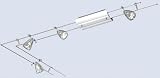 Niedervolt Schienensystem 7628 Nickel matt 4x 20W Lampe