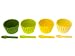 Dessert bowls set melamine green assorted