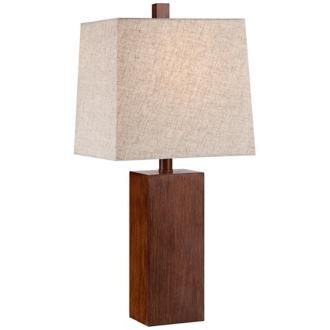 Darryl Wood Finish Rectangular Table Lamp