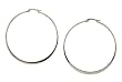 316L Stainless Steel Flat Hoop Earrings - 60mm 316L Stainless Steel Flat Hoop Earrings - 60mm