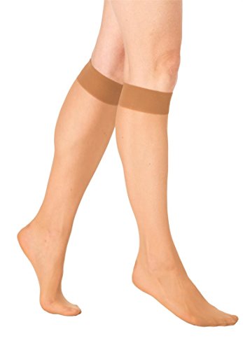 Comfort Choice Women's Plus Size 6-Pack Sheer Nylon Knee-High Stockings