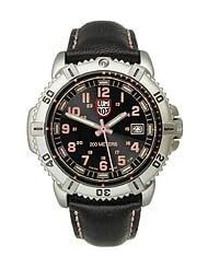 Luminox Colormark Black Dial Stainless Steel Black Leather Ladies Watch A.7261