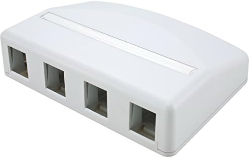 Comcables - Surface Mount Box, 4-Port, White "Product Category: Connectivity/Ethernet Cable Accessories"
