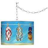 IMAGE OF Summer Flip-Flops Swag Style Plug-In Chandelier