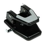 Heavy Duty Punch,2HP,9/32 Sz,2-3/4 Center,40 Sheet Cap.,BK (1 EA, 1.5 lbs.)