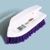 Scrub/Deck Brush with Iron Handle, 6 Long, Polypropylene fill, blue bristles RUB6482COB